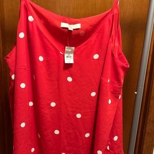 NWT Loft Polka Dot Top - size 22